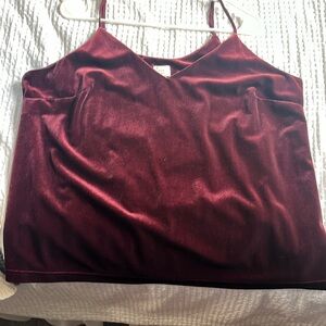Ladies xl velvet tank